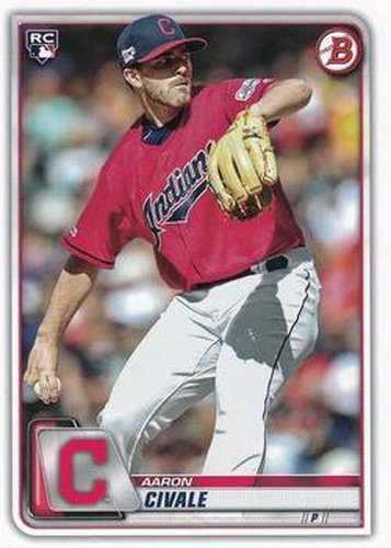 #40 Aaron Civale - Cleveland Indians - 2020 Bowman Baseball