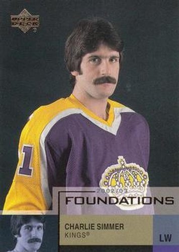 #40 Charlie Simmer - Los Angeles Kings - 2002-03 Upper Deck Foundations Hockey