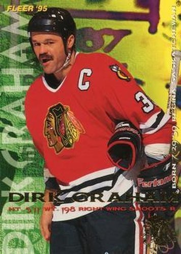 #40 Dirk Graham - Chicago Blackhawks - 1994-95 Fleer Hockey