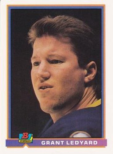 #40 Grant Ledyard - Buffalo Sabres - 1991-92 Bowman Hockey