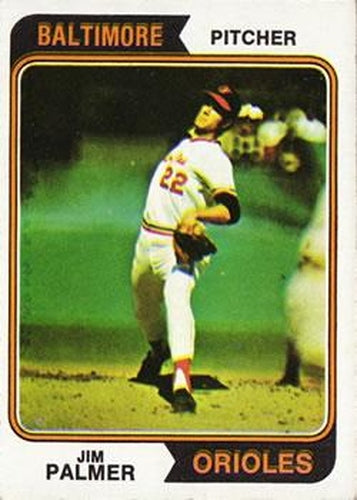 #40 Jim Palmer - Baltimore Orioles - 1974 Topps Baseball