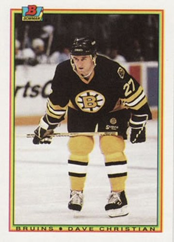 #40 Dave Christian - Boston Bruins - 1990-91 Bowman Hockey