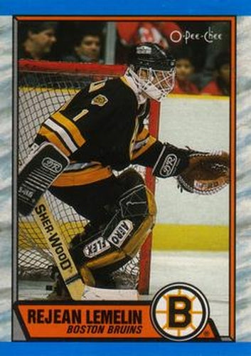 #40 Rejean Lemelin - Boston Bruins - 1989-90 O-Pee-Chee Hockey
