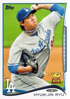 #40a Hyun-Jin Ryu - Los Angeles Dodgers - 2014 Topps Baseball