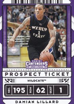 #40b Damian Lillard - Weber State Wildcats - 2020 Panini Contenders Draft Picks Basketball