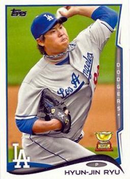 #40c Hyun-Jin Ryu - Los Angeles Dodgers - 2014 Topps Baseball