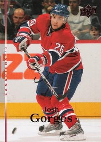 #410 Josh Gorges - Montreal Canadiens - 2007-08 Upper Deck Hockey