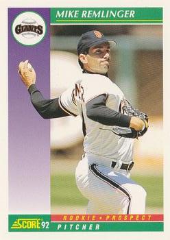 #410 Mike Remlinger - San Francisco Giants - 1992 Score Baseball