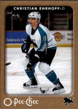 #410 Christian Ehrhoff - San Jose Sharks - 2006-07 O-Pee-Chee Hockey