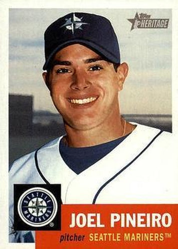 #410 Joel Pineiro - Seattle Mariners - 2002 Topps Heritage Baseball