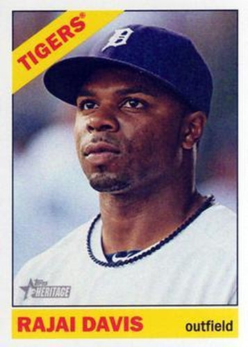 #410 Rajai Davis - Detroit Tigers - 2015 Topps Heritage Baseball