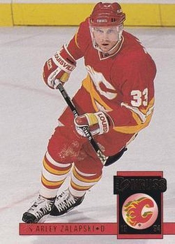 #410 Zarley Zalapski - Calgary Flames - 1993-94 Donruss Hockey