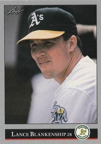#410 Lance Blankenship - Oakland Athletics - 1992 Leaf Baseball