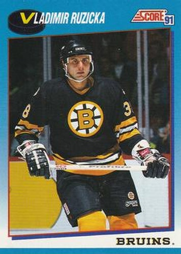 #411 Vladimir Ruzicka - Boston Bruins - 1991-92 Score Canadian Bilingual Hockey