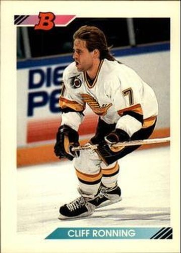 #411 Cliff Ronning - Vancouver Canucks - 1992-93 Bowman Hockey