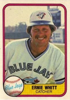 #411 Ernie Whitt - Toronto Blue Jays - 1981 Fleer Baseball