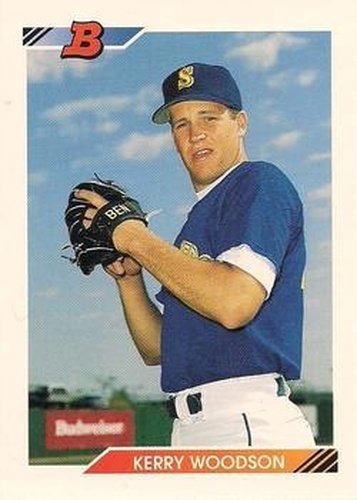 #411 Kerry Woodson - Seattle Mariners - 1992 Bowman Baseball