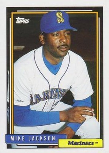 #411 Mike Jackson - Seattle Mariners - 1992 Topps Baseball
