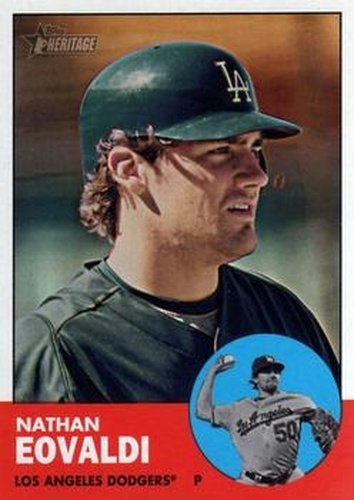 #411 Nathan Eovaldi - Los Angeles Dodgers - 2012 Topps Heritage Baseball