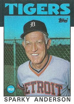 #411 Sparky Anderson - Detroit Tigers - 1986 Topps Baseball