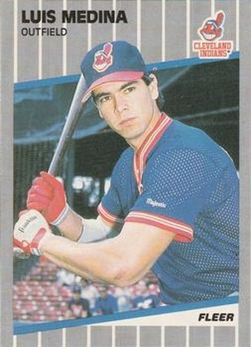 #411 Luis Medina - Cleveland Indians - 1989 Fleer Baseball