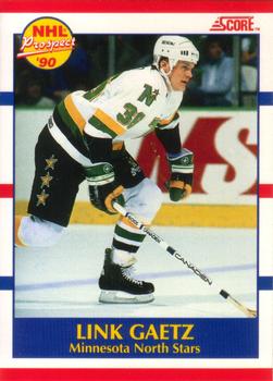 #411 Link Gaetz - Minnesota North Stars - 1990-91 Score Canadian Hockey