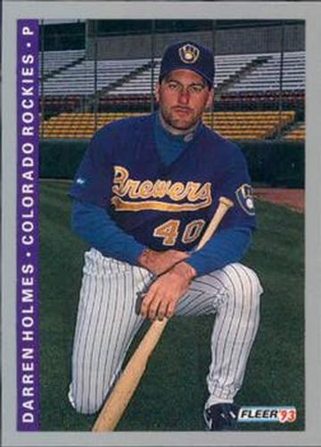 #412 Darren Holmes - Colorado Rockies - 1993 Fleer Baseball