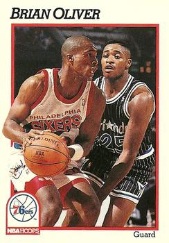 #412 Brian Oliver - Philadelphia 76ers - 1991-92 Hoops Basketball