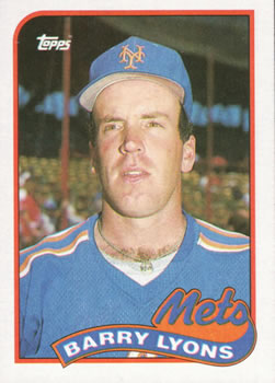 #412 Barry Lyons - New York Mets - 1989 Topps Baseball