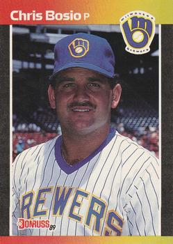 #412 Chris Bosio - Milwaukee Brewers - 1989 Donruss Baseball