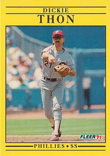 #412 Dickie Thon - Philadelphia Phillies - 1991 Fleer Baseball