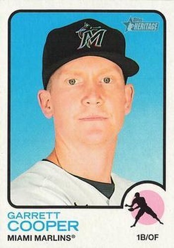 #412 Garrett Cooper - Miami Marlins - 2022 Topps Heritage Baseball