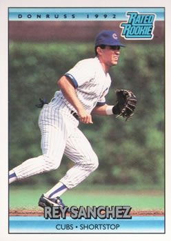 #412 Rey Sanchez - Chicago Cubs - 1992 Donruss Baseball