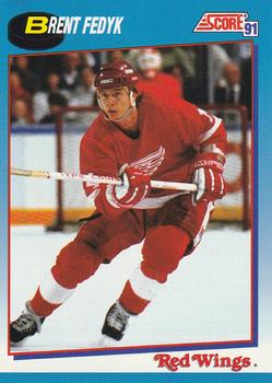 #412 Brent Fedyk - Detroit Red Wings - 1991-92 Score Canadian Bilingual Hockey