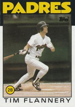 #413 Tim Flannery - San Diego Padres - 1986 Topps Baseball