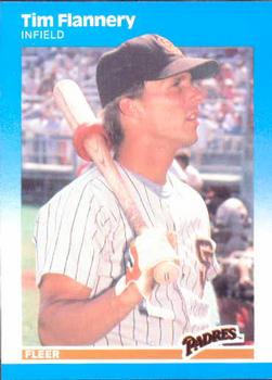 #413 Tim Flannery - San Diego Padres - 1987 Fleer Baseball