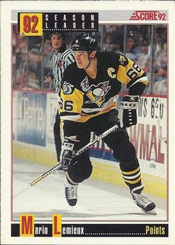 #413 Mario Lemieux - Pittsburgh Penguins - 1992-93 Score USA Hockey