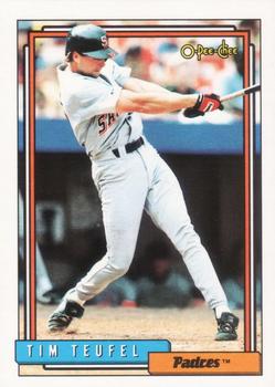 #413 Tim Teufel - San Diego Padres - 1992 O-Pee-Chee Baseball