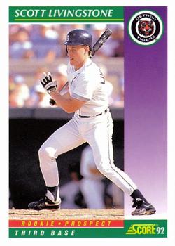 #414 Scott Livingstone - Detroit Tigers - 1992 Score Baseball