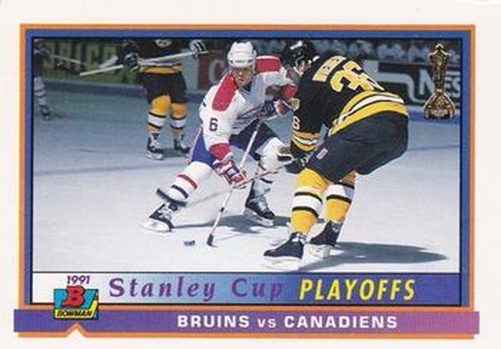 #414 Bruins vs Canadiens - Boston Bruins / Montreal Canadiens - 1991-92 Bowman Hockey