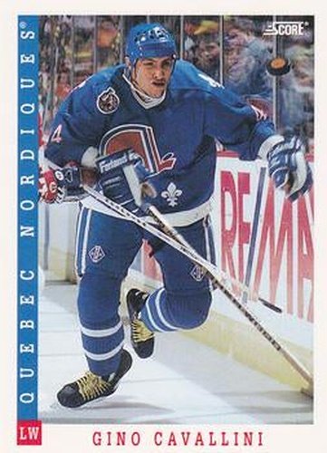 #414 Gino Cavallini - Quebec Nordiques - 1993-94 Score Canadian Hockey