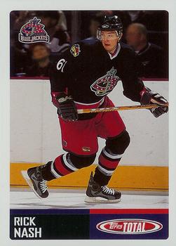 #414 Rick Nash - Columbus Blue Jackets - 2002-03 Topps Total Hockey