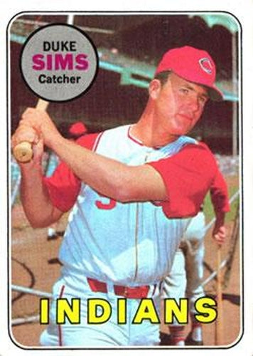 #414 Duke Sims - Cleveland Indians - 1969 Topps Baseball