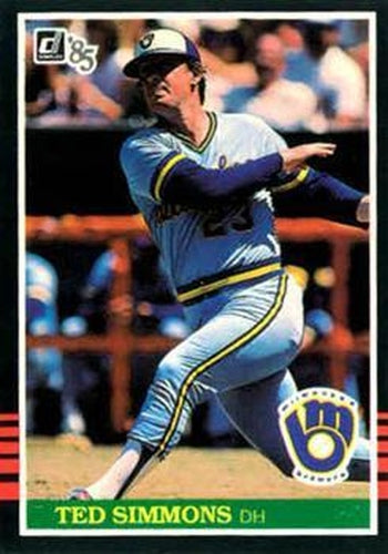 #414 Ted Simmons - Milwaukee Brewers - 1985 Donruss Baseball
