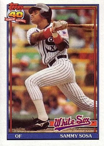 #414 Sammy Sosa - Chicago White Sox - 1991 Topps Baseball