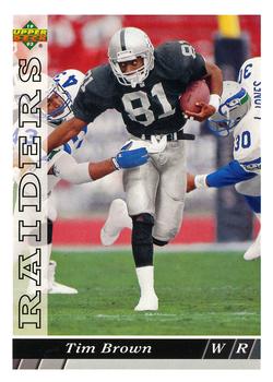 #415 Tim Brown - Los Angeles Raiders - 1993 Upper Deck Football