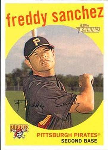 #415 Freddy Sanchez - Pittsburgh Pirates - 2008 Topps Heritage Baseball