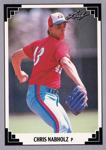 #416 Chris Nabholz - Montreal Expos - 1991 Leaf Baseball