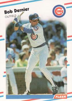 #417 Bob Dernier - Chicago Cubs - 1988 Fleer Baseball