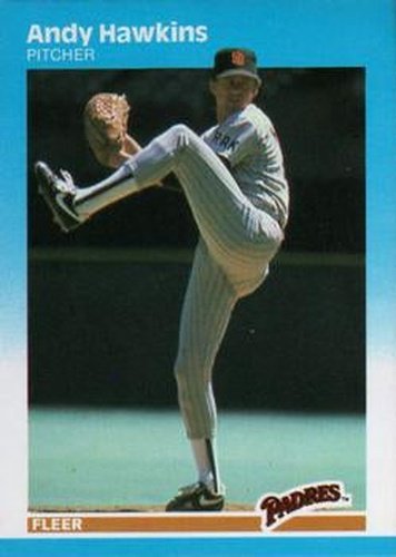 #417 Andy Hawkins - San Diego Padres - 1987 Fleer Baseball